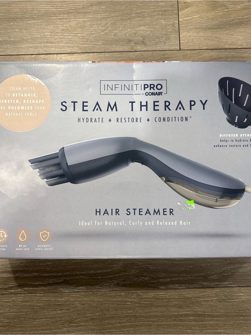 Conair InfinitiPRO Steam Therapy Hair Steamer w/ Diffuser, Auto Shutoff
